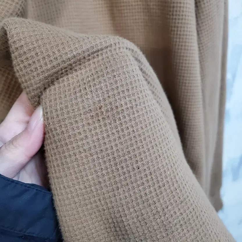 Lacoste Waffle Long Sleeve T-Shirt - Brown, Size L thumbnail 2