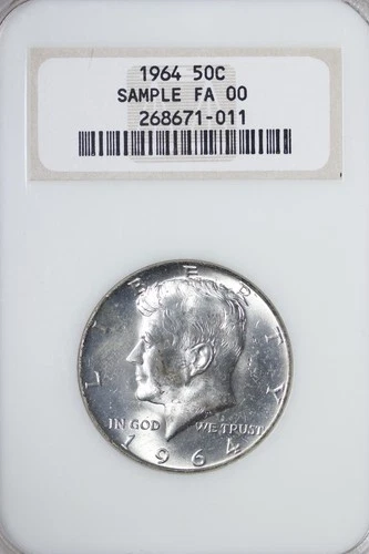 1964-D (Mislabled) Kennedy Half Dollar NGC SAMPLE Slab Big Fat Fatty Holder ZANX