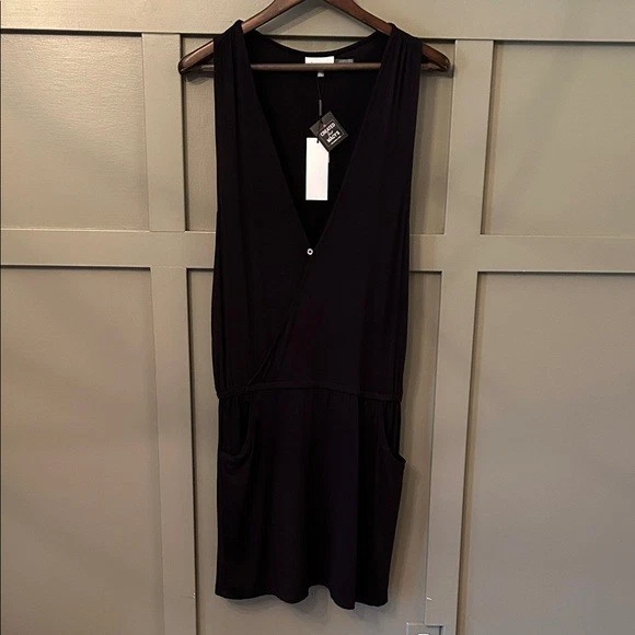 Calvin Klein Surplice Racer Back Tunic Swim Cover Up Dress Black Size S/M NWT - Image 4 of 4