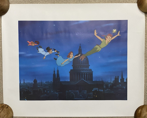 Vintage Disney Peter Pan Off To Neverland Wall Art Poster 30x24