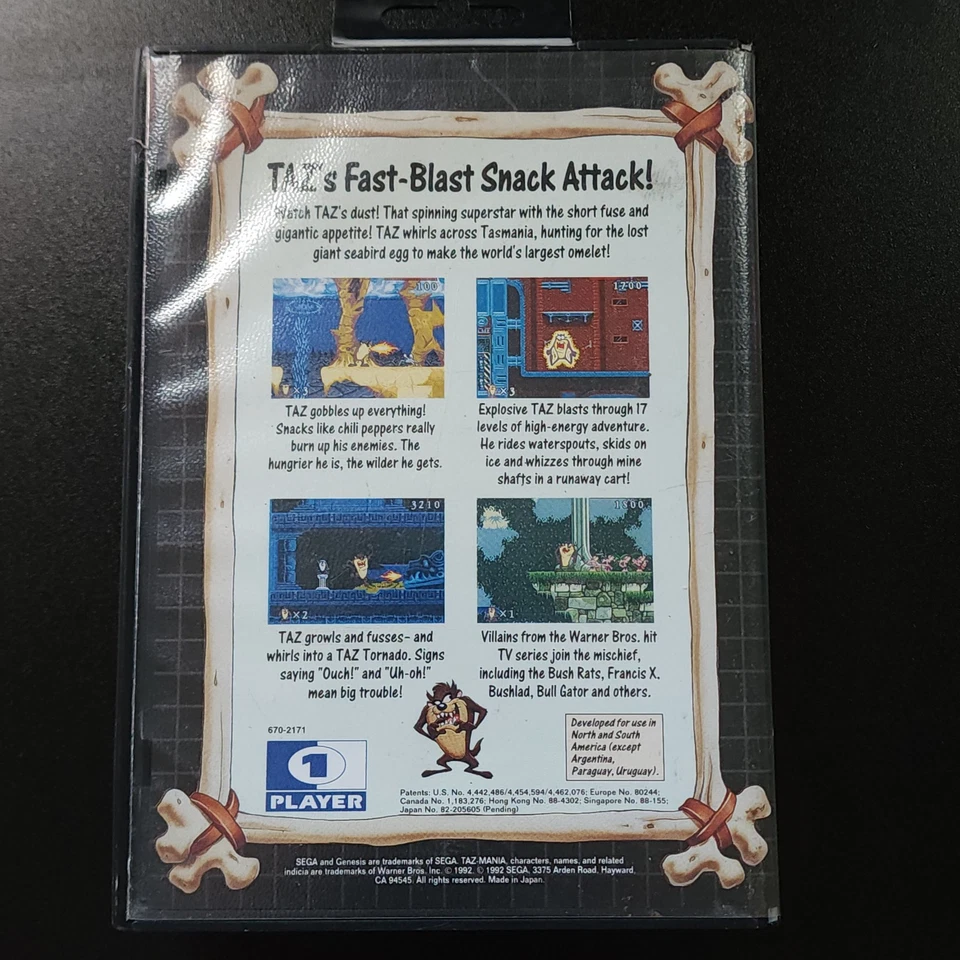 Videojuego TAZ MANIA SEGA GENESIS (1992) COMPLETO CON MANUAL - CIB Probado Foto 4 de 4