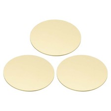 3 Pcs Metal Stamping Blanks, 60mm Round Stamping Tags, 1.2mm Thick, Brass Tone