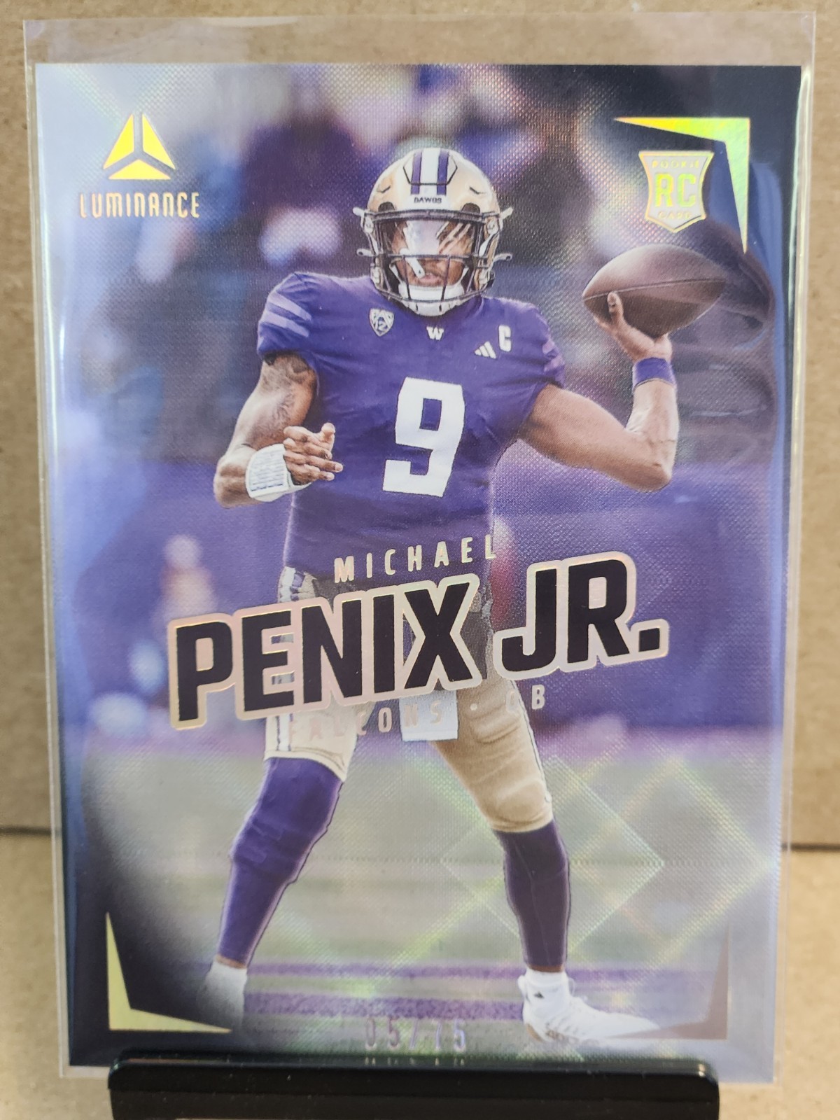 2024 Panini Luminance - Michael Penix Jr. #136 Black 5/75 (RC)