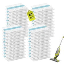 40 Pack Disposable Vacuum & Mop Refills for Shark VACMOP VM200 VM250 VM252