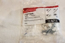( 1 ) Rubbermaid Fast Track Adjustable Closet System Hardware Kit White 3P56