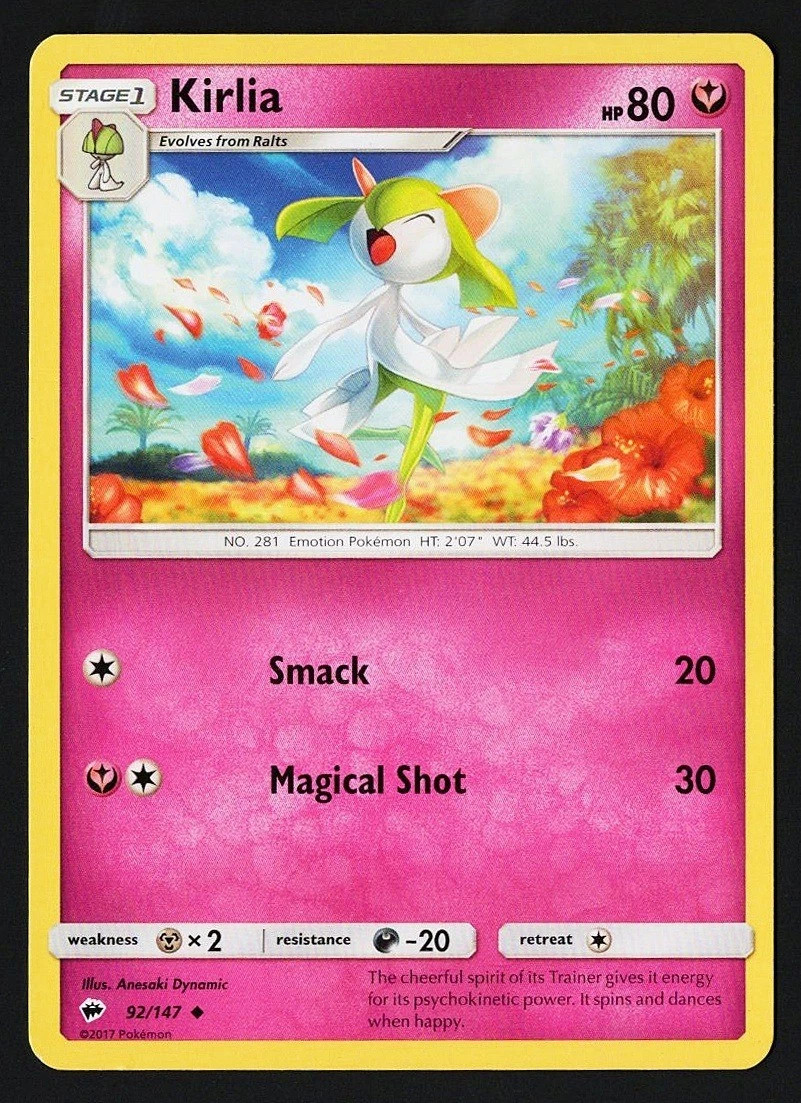 Kirlia 92/147 Burning Shadows 2017 Pokémon TCG