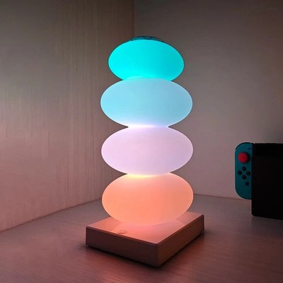 Bubble Stacked Deko Tischplatte Lampe RGB Farbwechsel Leuchten Wohndeko