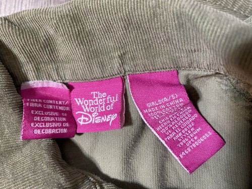 The Wonderful World Of Disney Girls Green Corduroy Thumper Cargo Jacket Size 4/5 - Picture 10 of 10