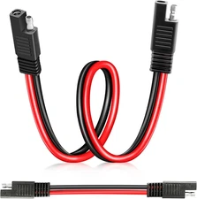 SAE to SAE Extension Cable 1FT, 10AWG Heavy Duty Pure Copper SAE Connector Quick