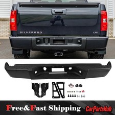 Textured Black Rear Step Bumper Assembly For 2007-13 Chevy Silverado Sierra 1500