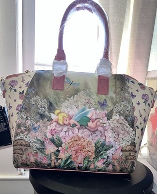 Loungefly Disney Tinker Bell Flower Nap Crossbody Satchel Bag New