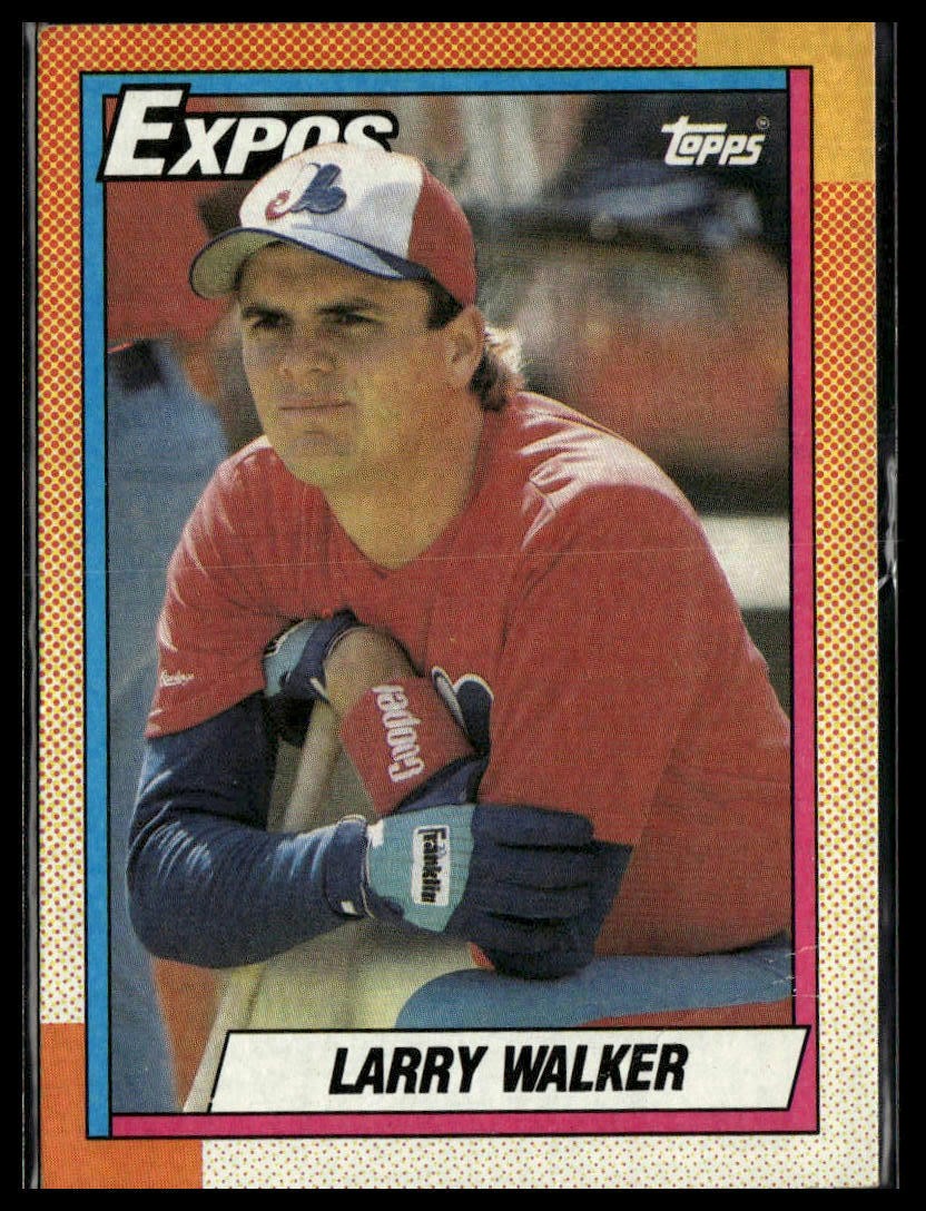 Larry Walker Topps 1990 Topps #757 Montreal Expos RC A33