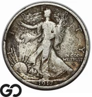1917-D Walking Liberty Half Dollar, Obv MM, Tough Better Date