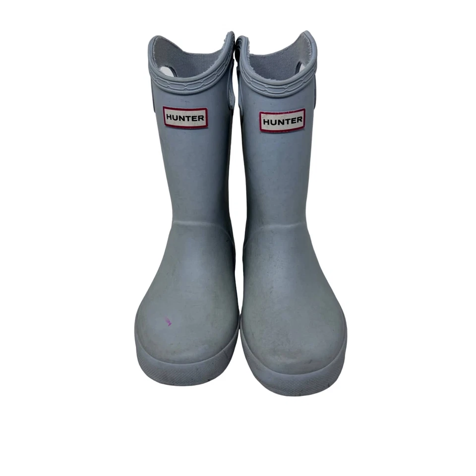Hunter Niños Botas de Lluvia Clásicas Pull-On Gris Vegano Azul Niños 13 Niñas 1 EU31 Foto 2 de 4