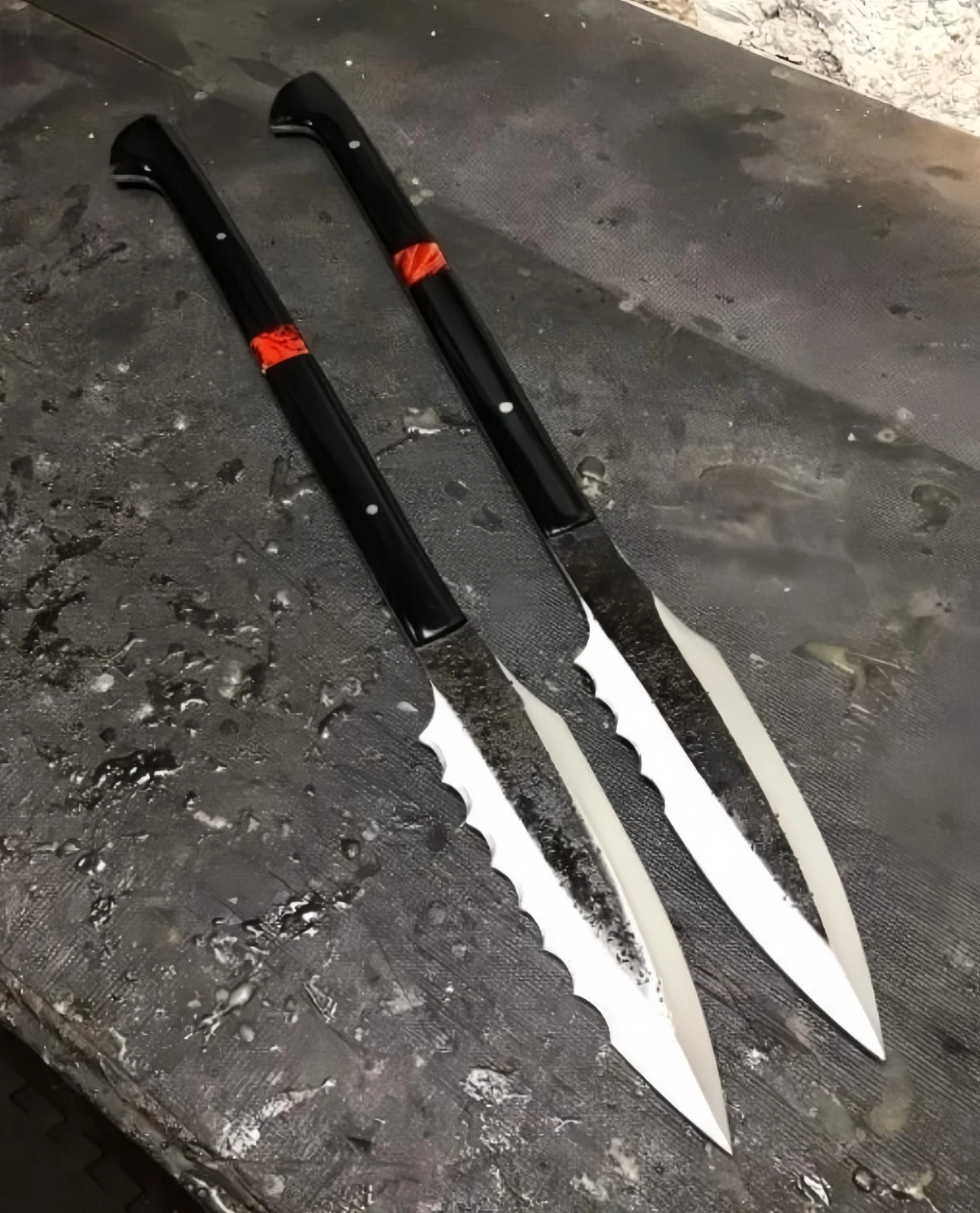 Custom Handmade High Carbon Steel Set Of 2 Boar Hunting Hellboy Spear W/Sheath