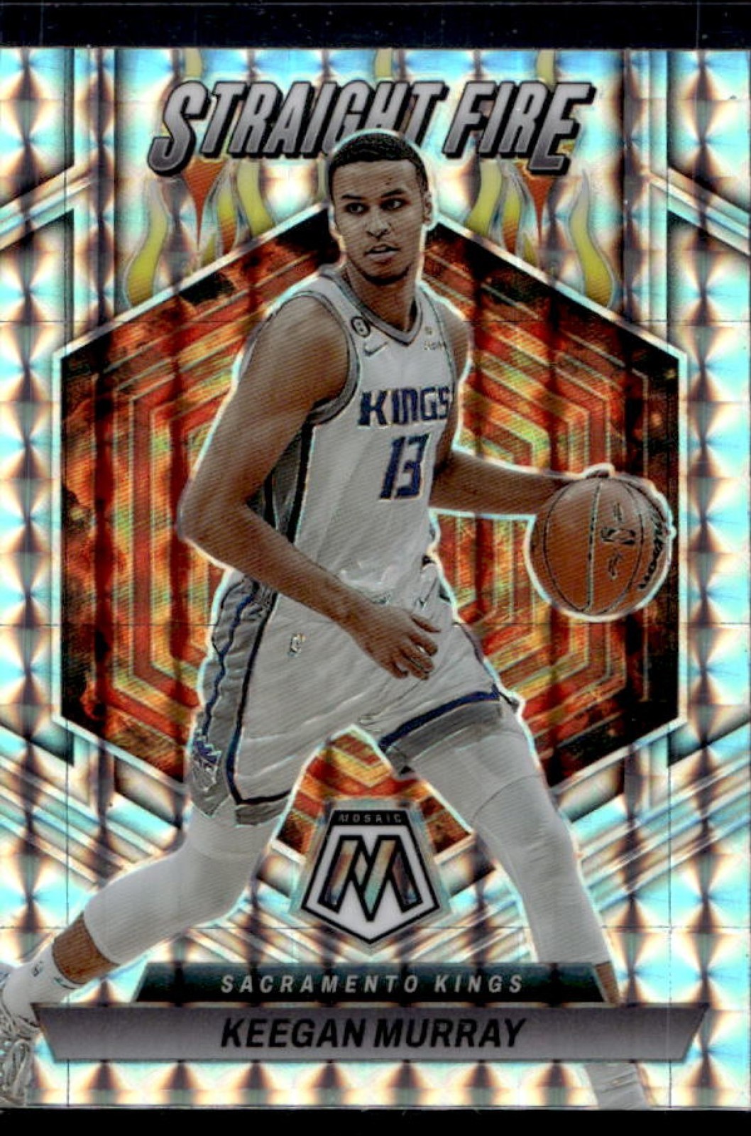 2022-23 Mosaic Keegan Murray Straight Fire Rookie RC #6 Kings