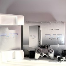 Console Sony Playstation 2 Silver scph-5004 Con Scatola Controller Inserti Cavi