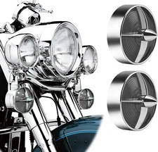 3 1/4" Turn Signal Light Grey Lens Cover Caps Screw-in For Harley Electra Glide