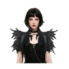 THARAHT Feather Shawl for Women Shrug Collar Angel Demon Access... FAST USA SHIP