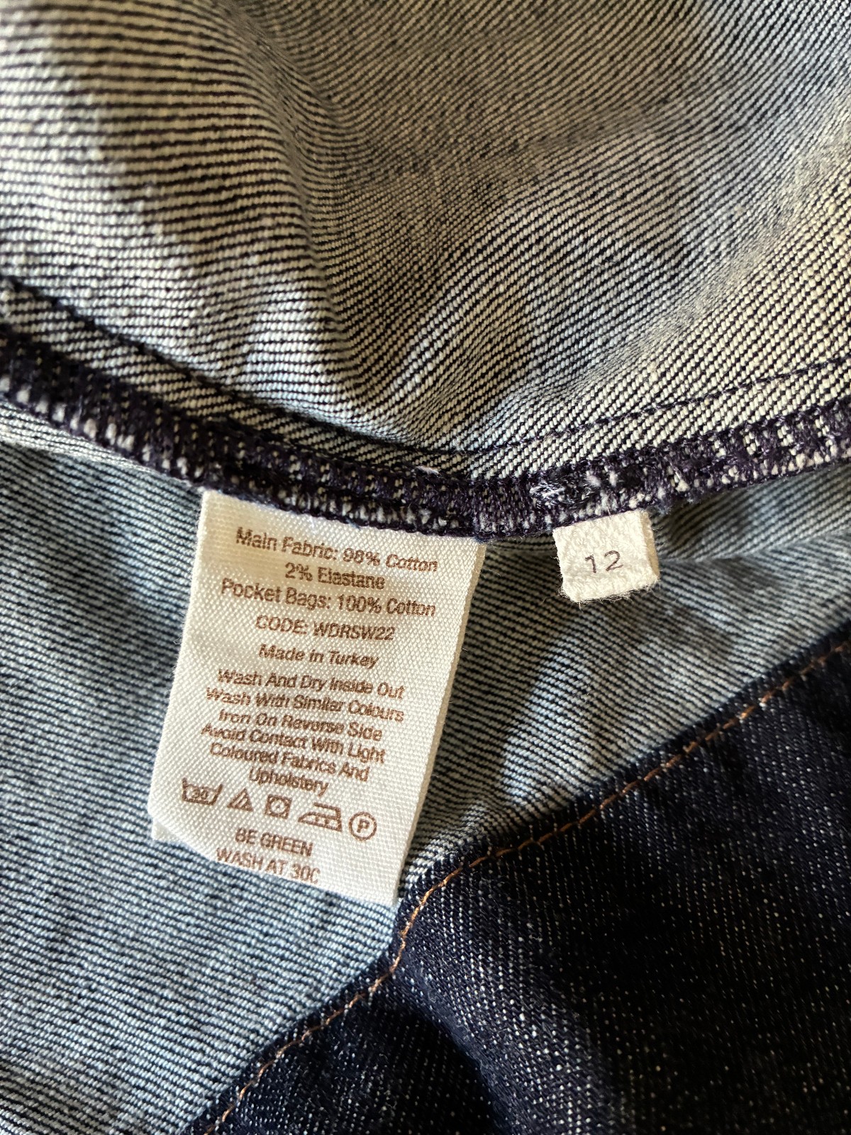 TOAST Pinafore Dress Denim Excellent Condition Size 12