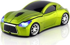 Race Car Mouse Wireless Sports Car Shaped Mouse 2.4Ghz LED Light Shining Surface