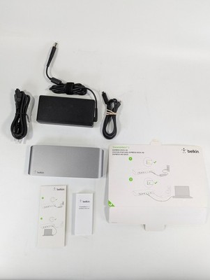 Belkin Thunderbolt 3 Dock Pro F4U097 Docking Station w/ Power Adapter & Cable