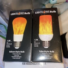 LED Flame Effect Fire Bulb Flickering Atmosphere Light by EZ ILLUMINATION 2 Pack