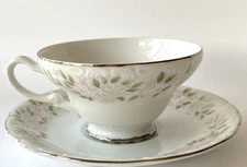 SHEFFIELD Classic 501 Japan TEA CUP  & SAUCER Pink Floral Cottage Shower Parties