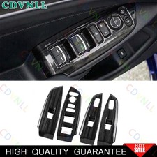 For Honda Accord 2018-2022 Black Wood Window Door Lock Control Switch Cover Trim