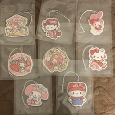 Sanrio Hello Kitty My Melody Hanging Car Air Freshener Set, Colorful, 8 Pack