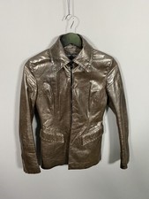KAREN MILLEN LEATHER Jacket - Size UK10 - Brown - Great Condition - Women’s