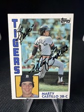 MARTY CASTILLO 1984 TOPPS #303 DETROIT TIGERS AUTOGRAPHED