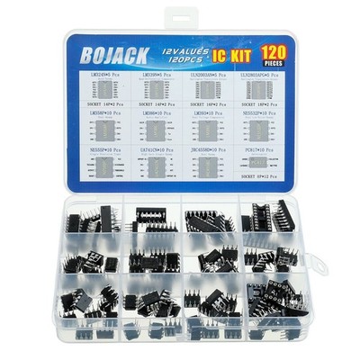 BOJACK 12 Values 120 Pcs Opamp Timer Darlington Phototcoupler LM324 LM339... 