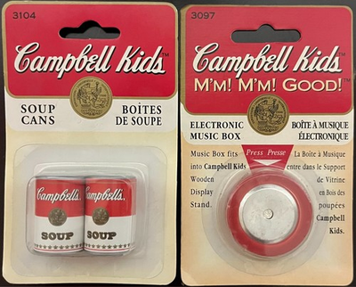 #ad #ad 2x Campbell Kids Accessories Soup Cans Electronic Music Box Stand $14.00