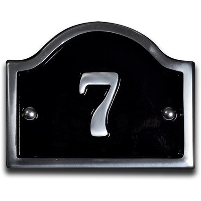 Aluminium Brücke Hausnummer 7 - schwarz