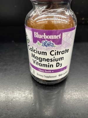 Bluebonnet Calcium Citrate Magnesium Vitamin D3 90 Caplets 