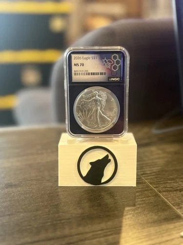 2026 1 Oz  .999 Fine Silver $1 American Silver Eagle NGC MS70 Purple Slab 🦅