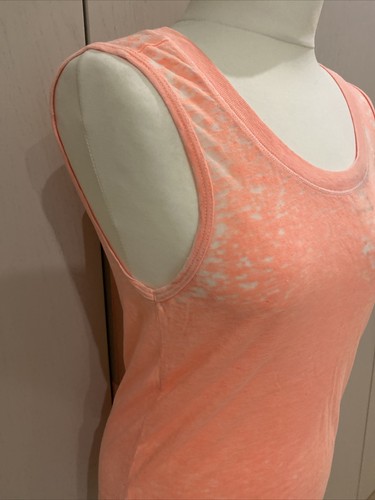 Monrow Vintage Look Neon Orange Vest/Tank Size M Fits 8-12 - Picture 3 of 5