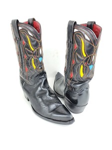 black and yellow cowboy boots