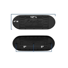Raptor Series 4" W2W Oval Step Pad (3rd Step. With Raptor logo. Clips Included)