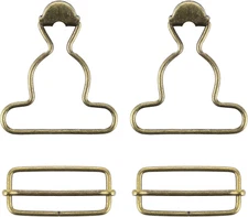 2 Pairs Overall Buckles Clips Replacement Dungaree Buckle Clips for Rompers Bib