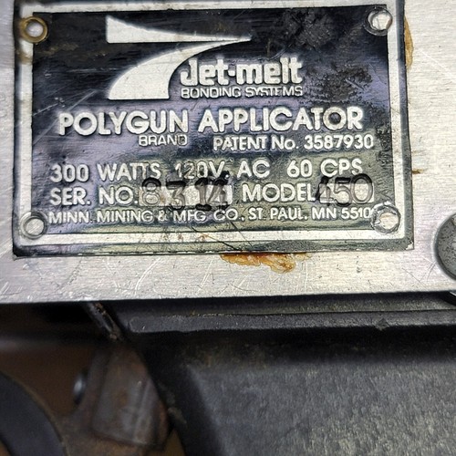 3M Jet-Melt Systems Poly Gun Glue Adhesive Applicator Model No. 450 & 9906 - Picture 3 of 24