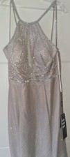Champagne size medium Prom Dress/ ball gown