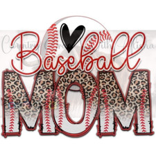 Sublimation Print Baseball Mom Ready to Press Heat Transfer