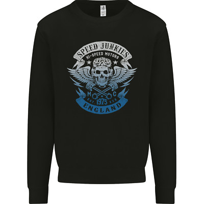 England Speed Junkies Biker Motorrad Herren Sweatshirt Pullover