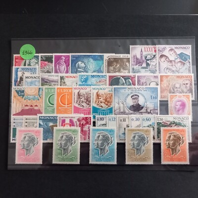 MONACO 1966 / KOMPLETTER JAHRGANG MIT 38 VOLLSTÄNDIGEN WERTEN POSTFRISCH **
