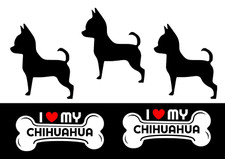 Chihuahua 5 PK of Vinyl Decals Car Windows Laptop Notebook Tumblers Mugs Tablet