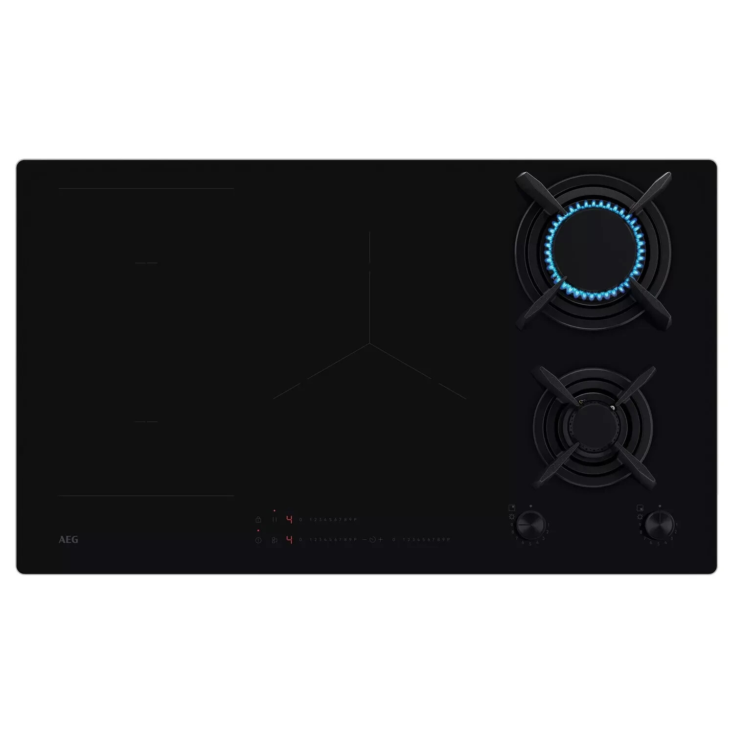 AEG HDB95623NB 8000 Series Dual Fuel Hob 3 Induction Zones & 2 Gas Burner NEW