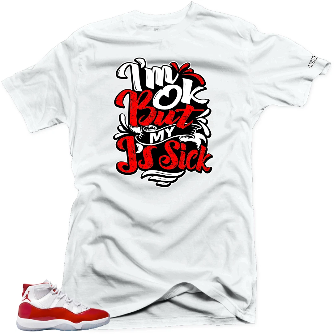Shirt To Match Jordan 11 Cherry Varsity Red Sick Js Air Sneaker