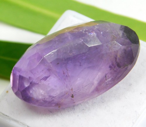 Natural 31.10 Ct Purple Amethyst Oval Checker Cut "Certified" Loose Gemstone - Picture 4 of 4